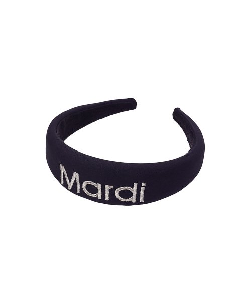 MUSINSA | MARDI MERCREDI HAIR BAND LOGO METALLIC NEEDLEWORK_BLACK 