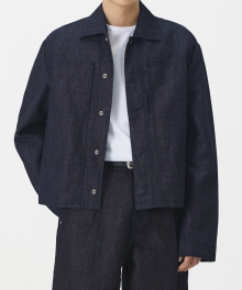 LINEN DENIM JACKET INDIGO