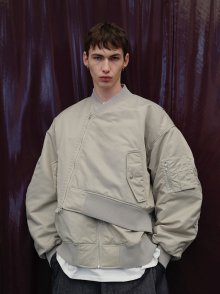 TWIST OVERSIZED BOMBER Light Grey