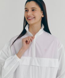 [22SS clove] Half Zip Anorak_Women (White)