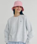 [22SS clove] Active Crop Sweatshirt (Light Grey)