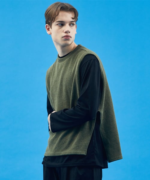 KOLEAT MENS SOFT SPLIT OVERSIZED KNIT 