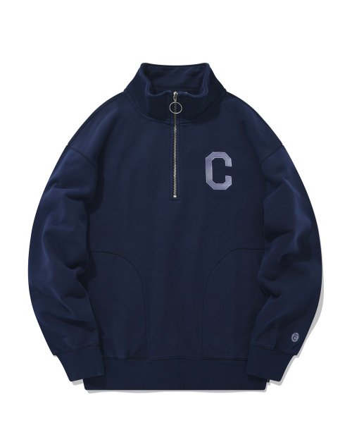 C Logo Half Zip Up Sweatshirt