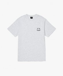 SIGNATURE BASIC TEE-MELANGE GREY