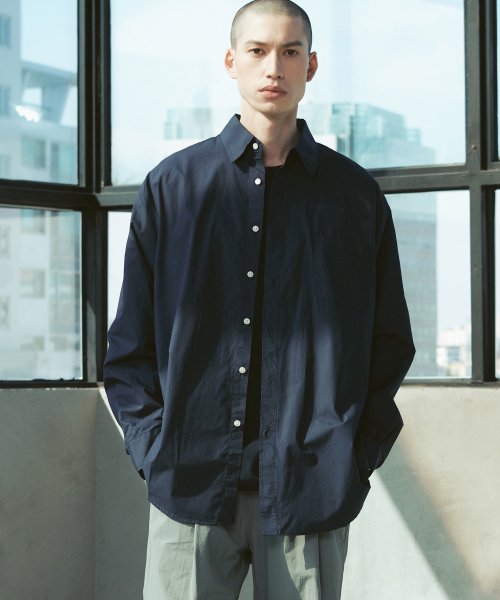ALL WETHER OVER SILHOUETTE SHIRTS (DARK NAVY)