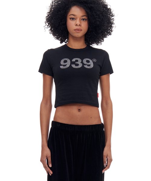 아카이브 볼드() 939 LOGO CROP TOP (BLACK/HOTFIX) 상품 이미지