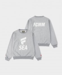 FCMM x WIND AND SEA Sweat Shrit - Melange Grey