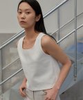 FLAT SQUARE SLEEVELESS (WHITE)