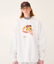 Billys Cracker Sweatshirt(COTTON WHITE)