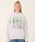 메인부스(MAINBOOTH) Billys Cooking Book Sweatshirt(CLOUD GRAY)
