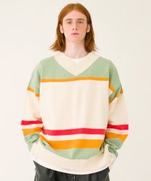 Billys V-Neck Sweater(AVOCADO)