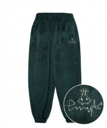 INNERPEACE VELVET TRACK PANTS GREEN