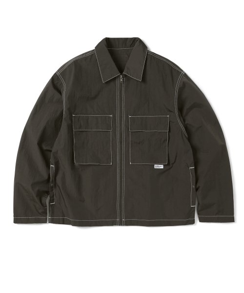 MUSINSA | thisisneverthat® Contrast Stitch Jacket Charcoal
