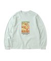 Flower Collage L/S Tee Pale Mint