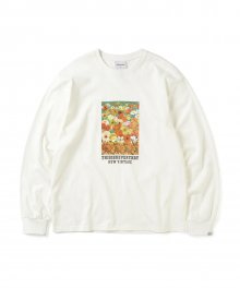 Flower Collage L/S Tee Off White