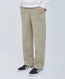 FATIGUE COTTON PANTS BEIGE