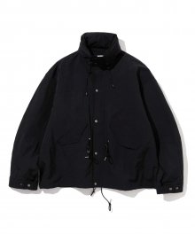 nylon military short jacket black