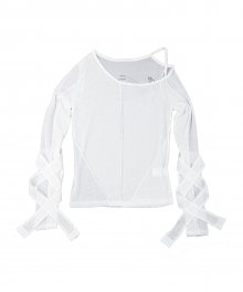 Bandage Mesh T-shirt  / White