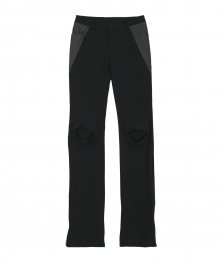 Low-rise Knee Detail Pants / Black