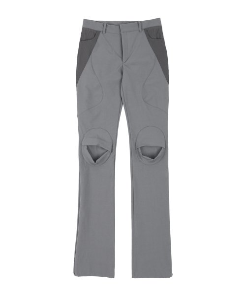 Low-rise Knee Detail Pants / Grey