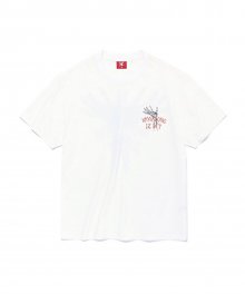 Metalic reverse hands T-shirt - WHITE