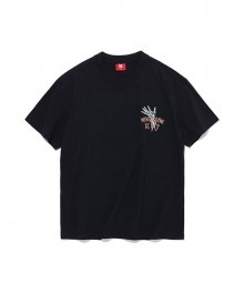 Metalic reverse hands T-shirt - BLACK