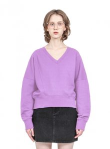 CROP V-NECK MTM (VIOLET)