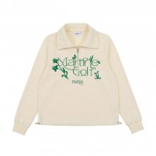 Half Zip-up Sweat Shirts_Ivory