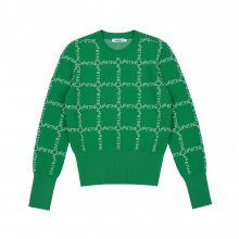 Logo Pattern JQD Round Knit_Green