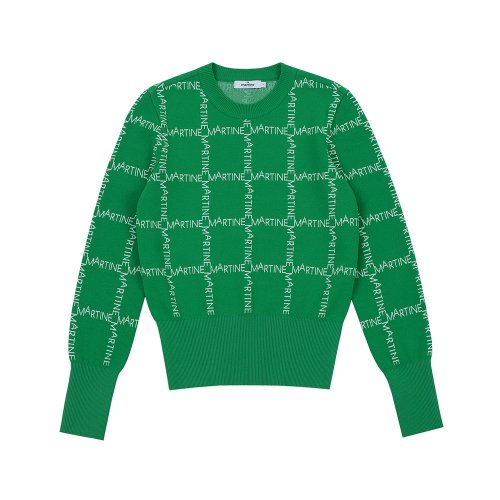 Logo Pattern JQD Round Knit_Green