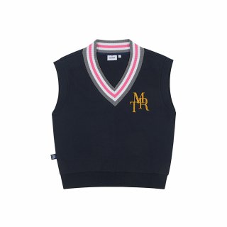 마틴골프(MARTINE GOLF) Collar Point V-Neck Vest_Navy 상품 이미지