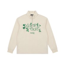 Half Zip-up Sweat Shirts_Ivory (Men)