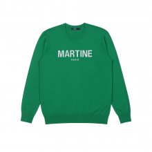 Basic Logo Point Round Knit_Green (Men)