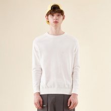 Terry Raglan Sleeve Knit_White (Men)