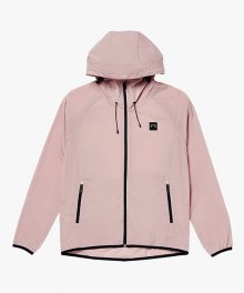 SIGNATURE WOVEN STRETCH HOODED JACKET-PINK