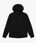 SIGNATURE WOVEN STRETCH HOODED JACKET-BLACK