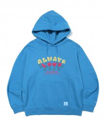 MARKM FLOWER GRAPHIC HOODIE BLUE