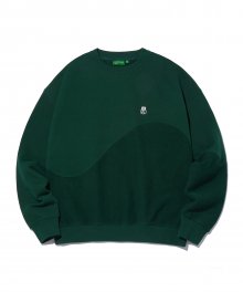 Reverse Bear Patch Crewneck_Green