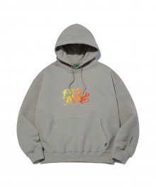 Flame Bear Hoodie_Wood Grey