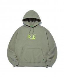 Square Graphic Hoodie_Moss Green