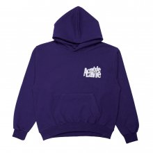 BOUCLE EMBROIDERY PATCH HOODIE PURPLE