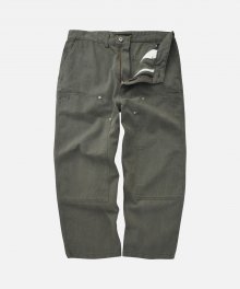DOUBLE KNEE RELAXED PANTS _ OLIVE