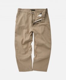 DOUBLE KNEE RELAXED PANTS _ BEIGE