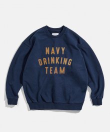 Navy Drinking Team Heavy Weight Sweat Shirt Navy