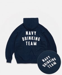 Navy Drinking Team Heavy Weight Hoodie Navy
