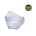 식스마스크(6MASK) 나인 KF94 투톤 마스크 패션 컬러 블루 보라 봄 20매