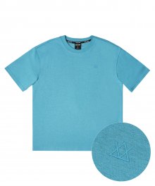 아이콘로고 언택트 루즈핏 반팔 티셔츠 블루