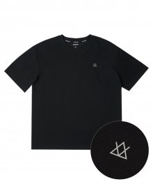 아이콘 로고 언택트 루즈 핏 반팔 티셔츠 블랙