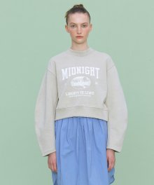 Printed Cropped Sweatshirt_LIGHT GREY