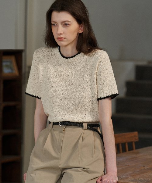 앤니즈(andneeds) Pansy half sleeve knit (ivory)